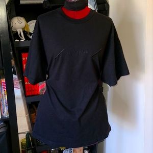 SUPREME NEW YORK TONAL EMBROIDERY LOGO TSHIRT TOP SPRING SUMMER 2018 BLACK